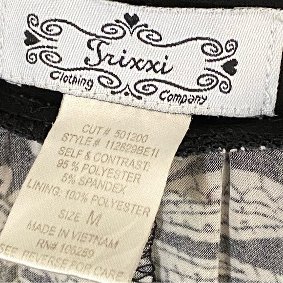 Trixxi Floral Babydoll Top Puff Sleeve M Black Y2K Style Milkmaid Fairy Grunge - Picture 7 of 7